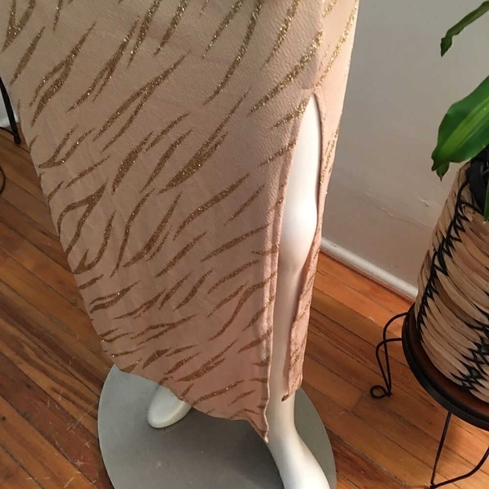New! Tiger Pattern Open back maxi w/side slit - Picture 8 of 11